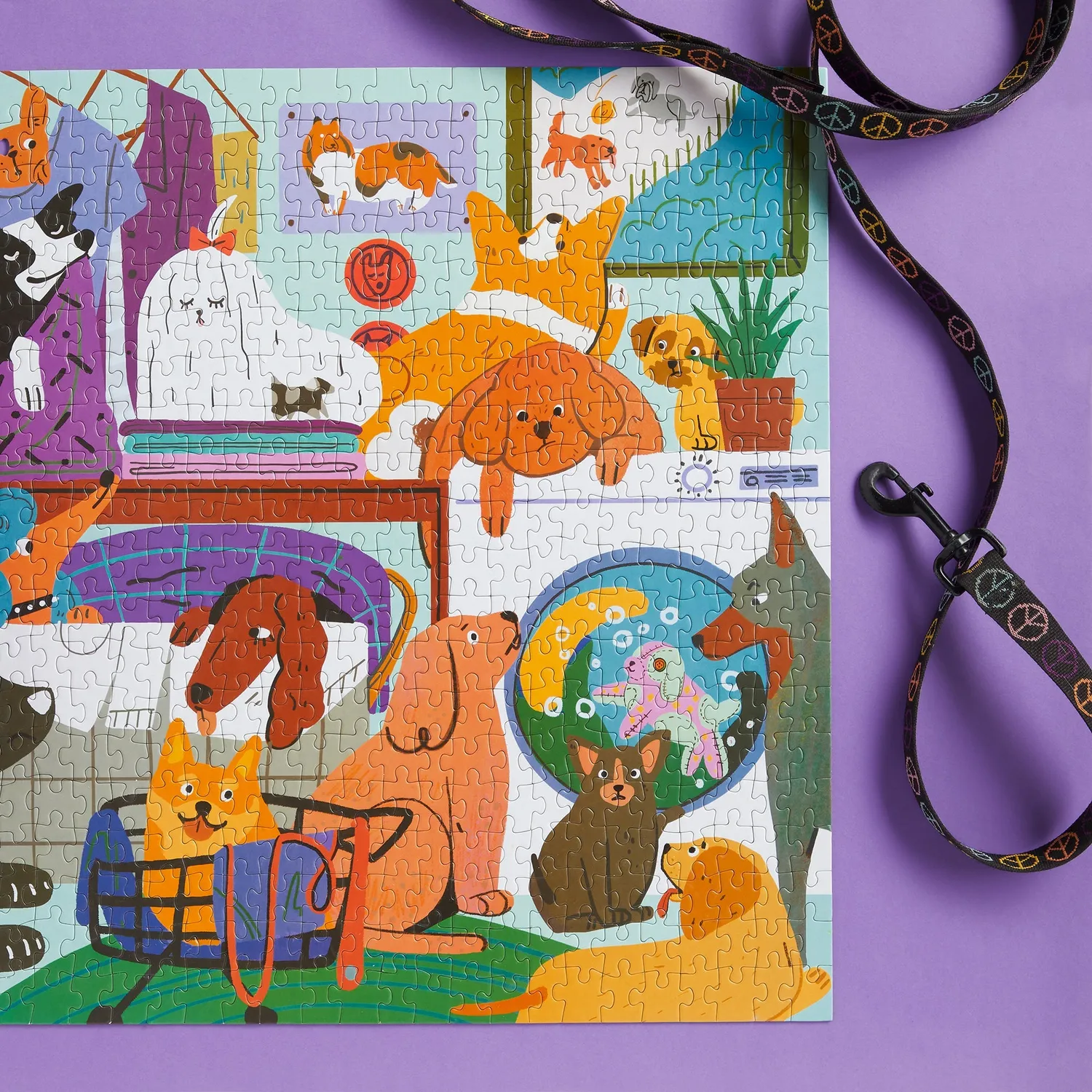 Galison Laundry Dogs puzzle 500 piese 50,8x50,8 cm