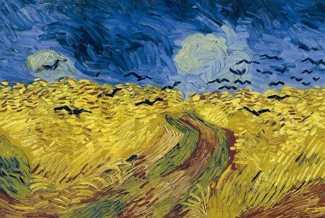 Mosaic Puzzles Wheatfield with Crows Van Gogh puzzle lemn 500 piese