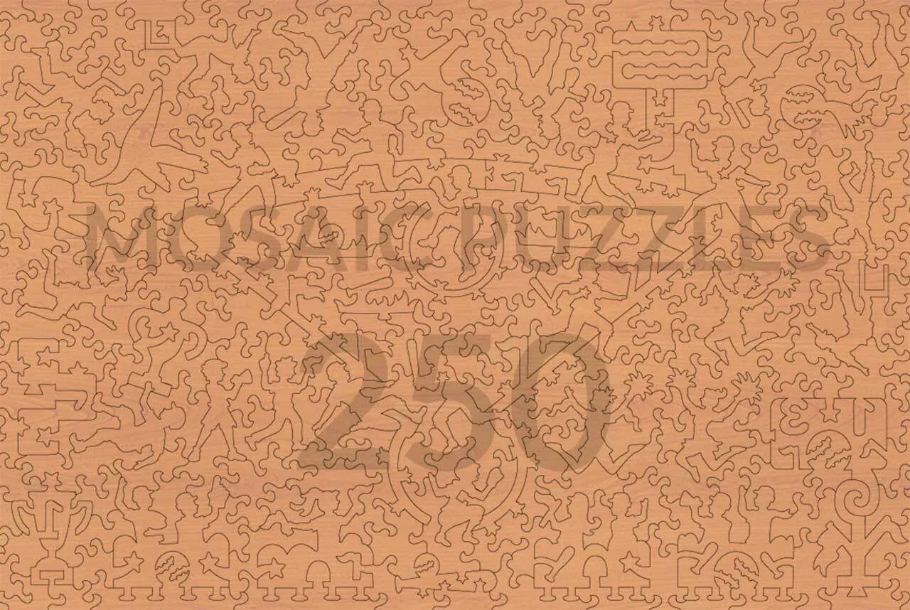 Mosaic Puzzles Baseball puzzle lemn 1000 piese arta vintage
