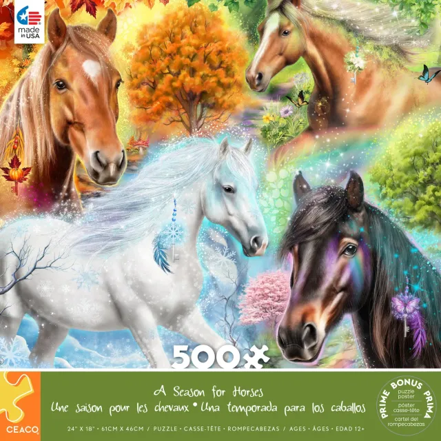 Ceaco A Season for Horses puzzle 500 piese cai