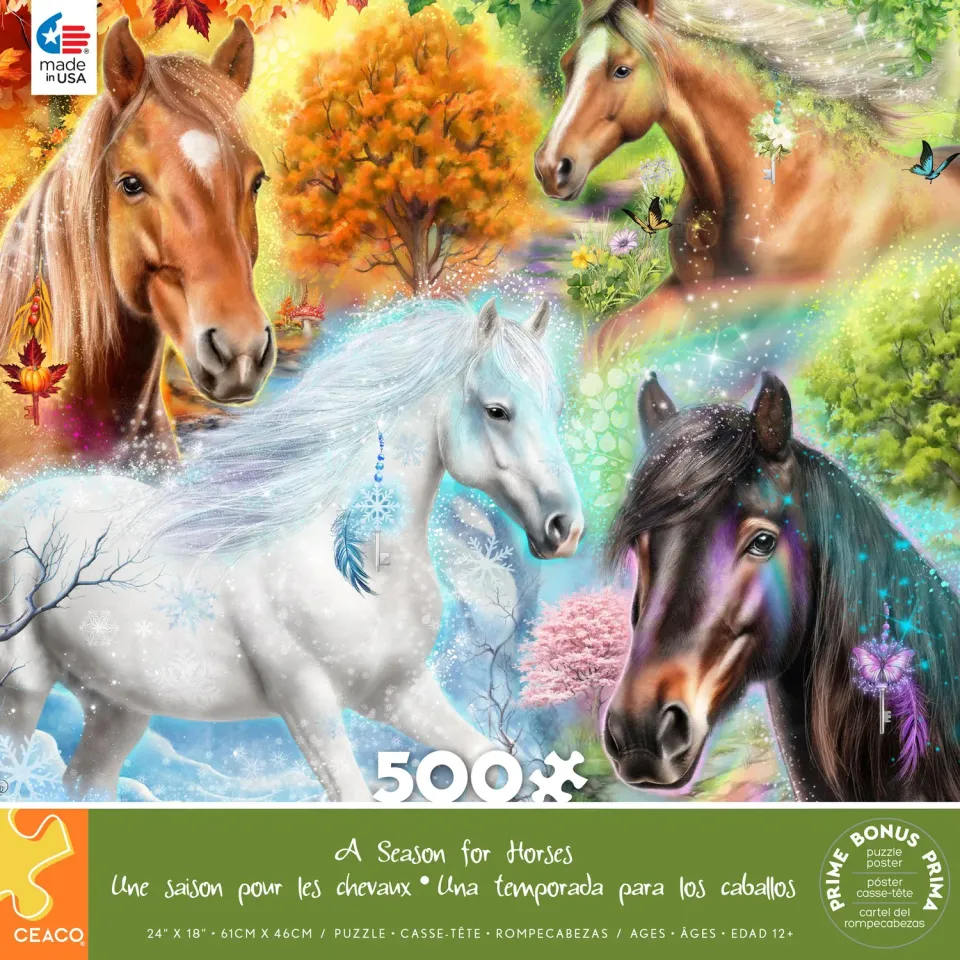 Ceaco A Season for Horses puzzle 500 piese cai