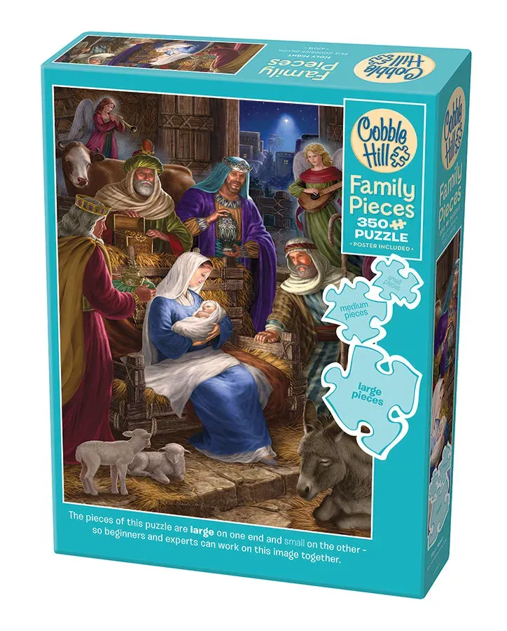 Cobble Hill Family Pieces Holy Night puzzle 350 piese Crăciun