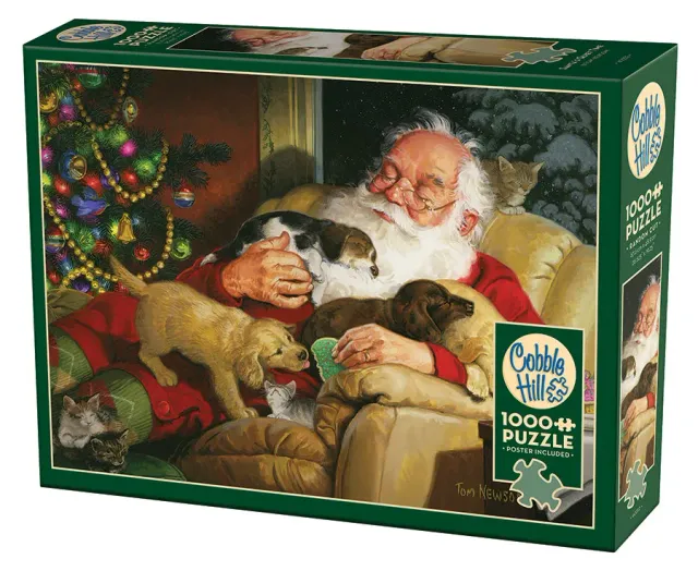 Cobble Hill Santa's Quiet Time puzzle 1000 piese craciun