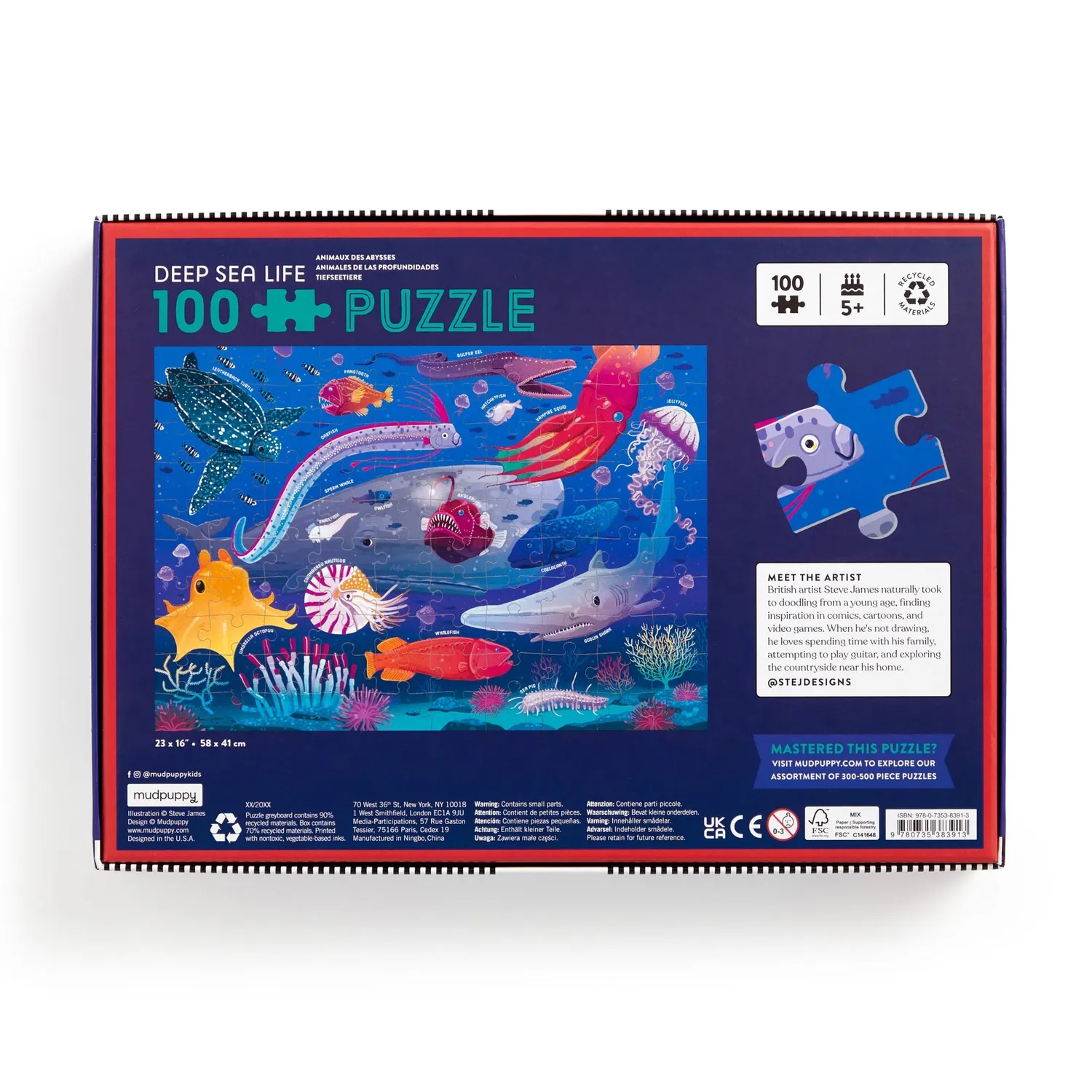 Mudpuppy Deep Sea puzzle 100 piese ocean