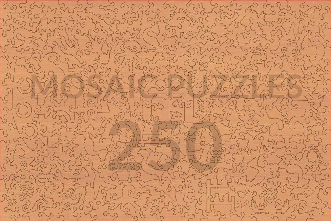 Mosaic Puzzles Fish School Ceci puzzle lemn 500 piese ocean