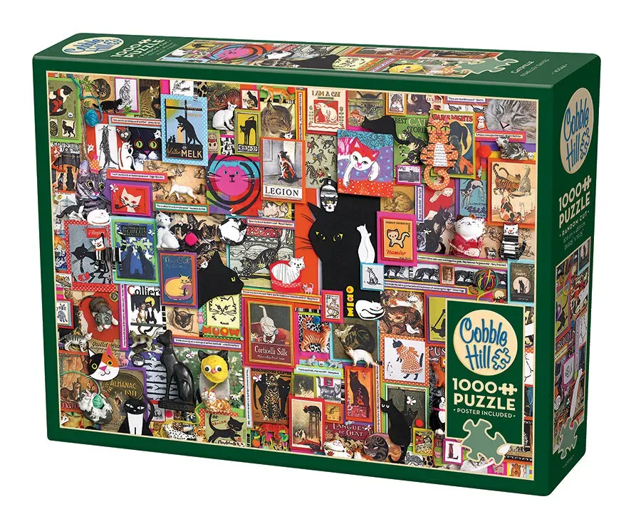 Cobble Hill Catsville puzzle 1000 piese colaj pisici