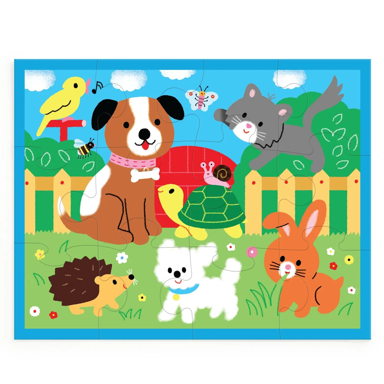 Mudpuppy Playful Pets puzzle 12 piese husa