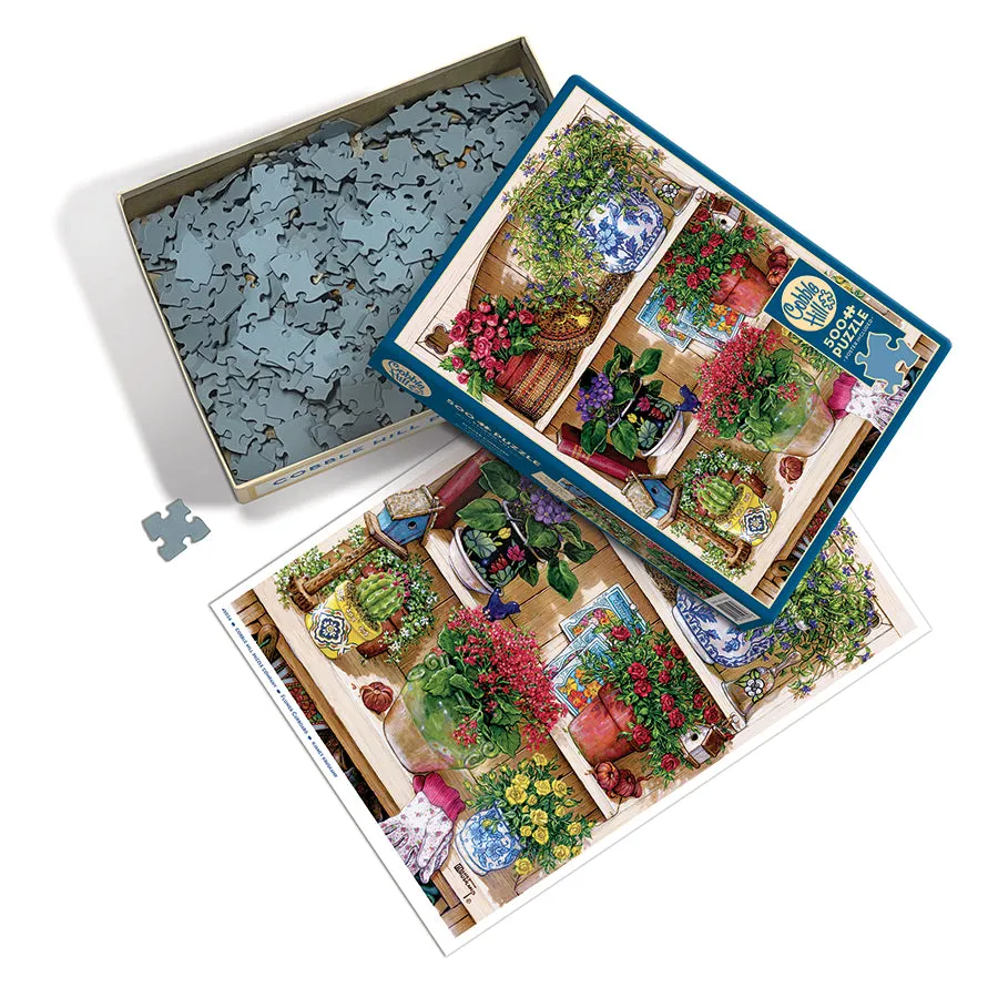 Cobble Hill Flower Cupboard puzzle 500 piese flori