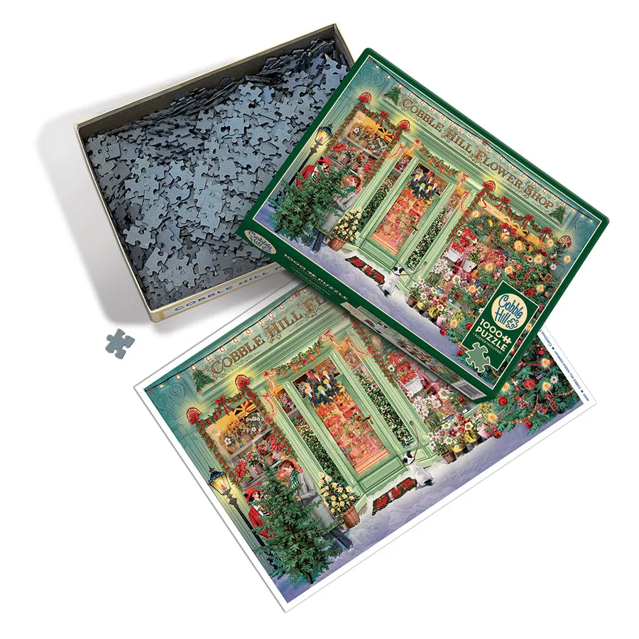 Cobble Hill Christmas Flower Shop puzzle 1000 piese Crăciun