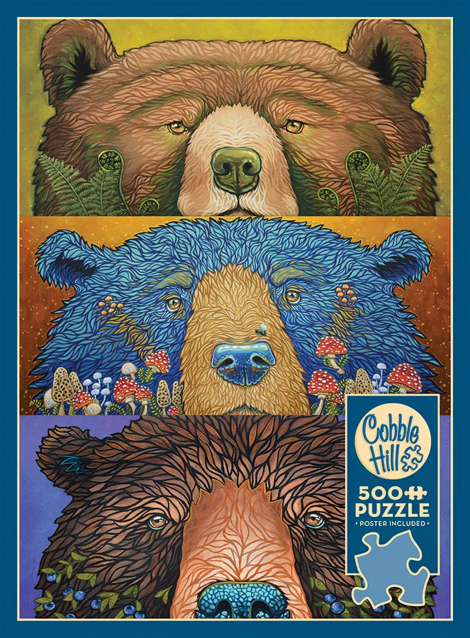 Cobble Hill Bear Eyes Harvest puzzle 500 piese ursi