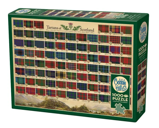Cobble Hill Tartans of Scotland puzzle 1000 piese scoțian