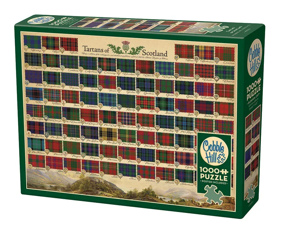Cobble Hill Tartans of Scotland puzzle 1000 piese scoțian