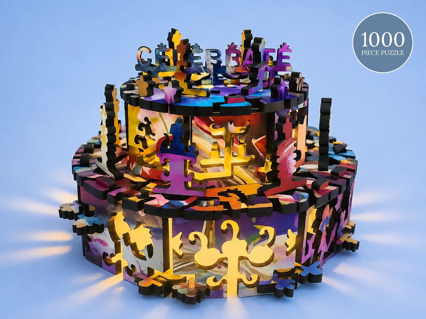 Mosaic Heritage 3D A Slice of Celebration puzzle lemn 1000 piese tort