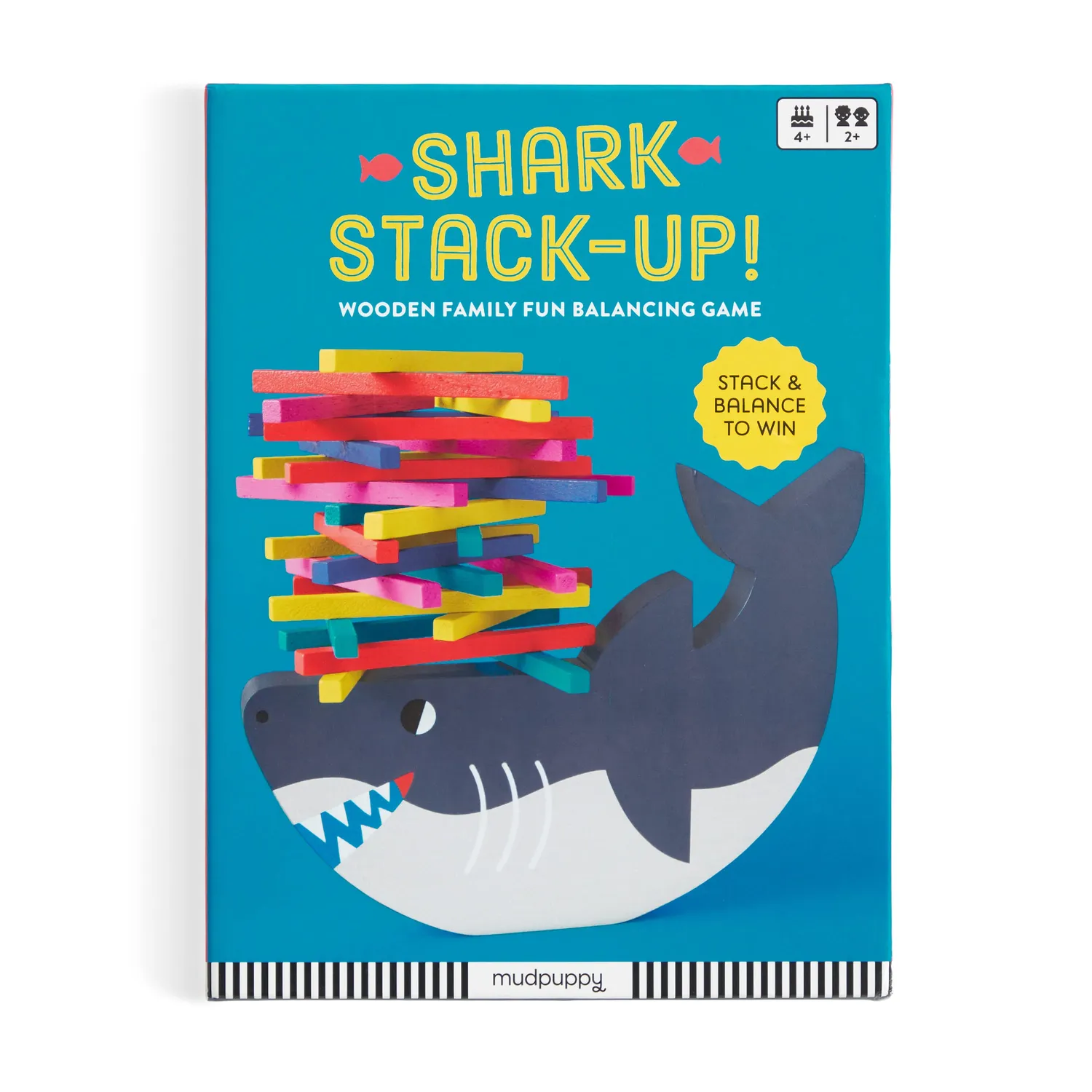 Mudpuppy Shark Stack-up joc echilibru lemn rechin