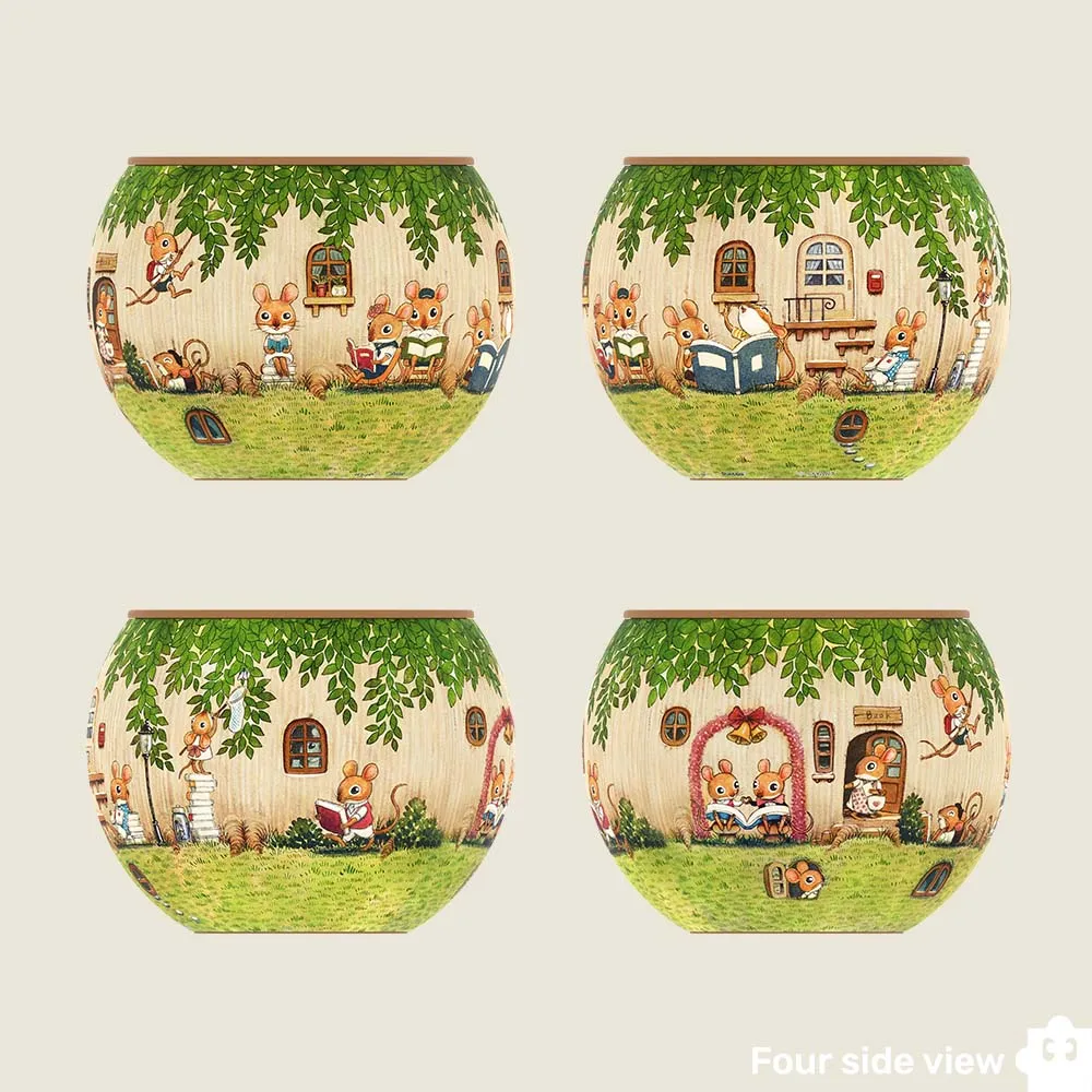 PieceRelax Happy Reading K1102 puzzle 3D ghiveci lemn