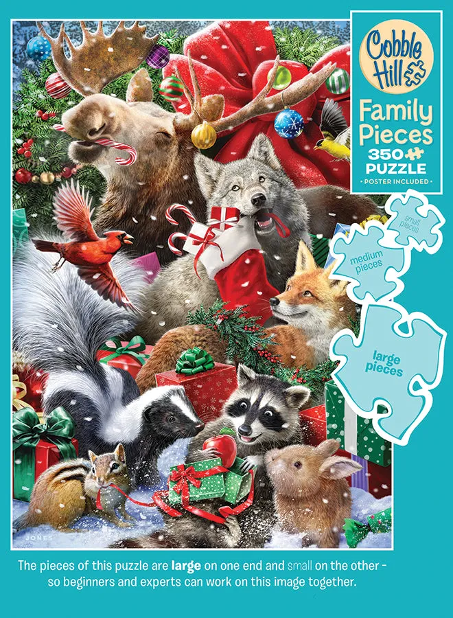 Cobble Hill Festive Friends 47035 puzzle 350 piese Crăciun
