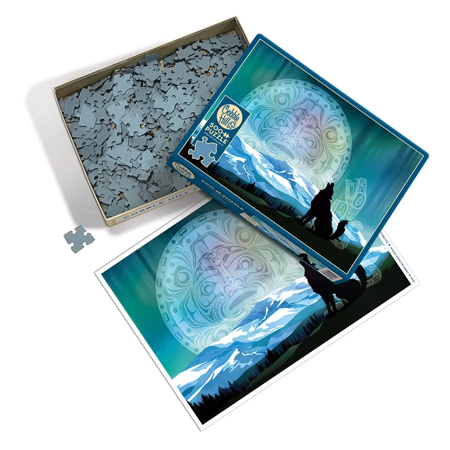 Cobble Hill Two Wolves puzzle 500 piese cu lupi