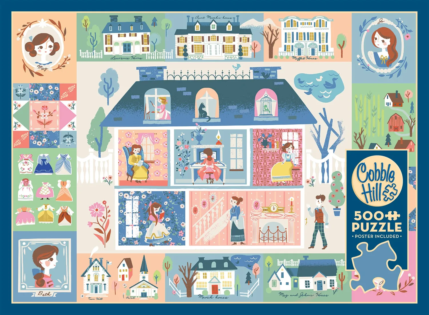 Cobble Hill Little Women puzzle 500 piese carti