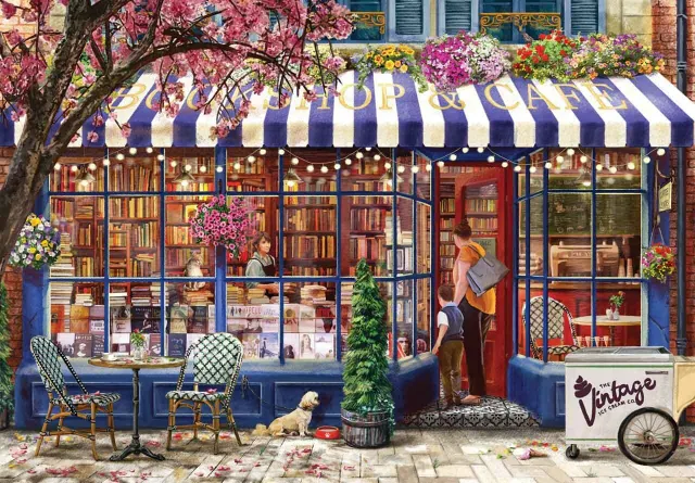 Mosaic Puzzles Books Coffee Shop puzzle lemn 1000 piese cozy