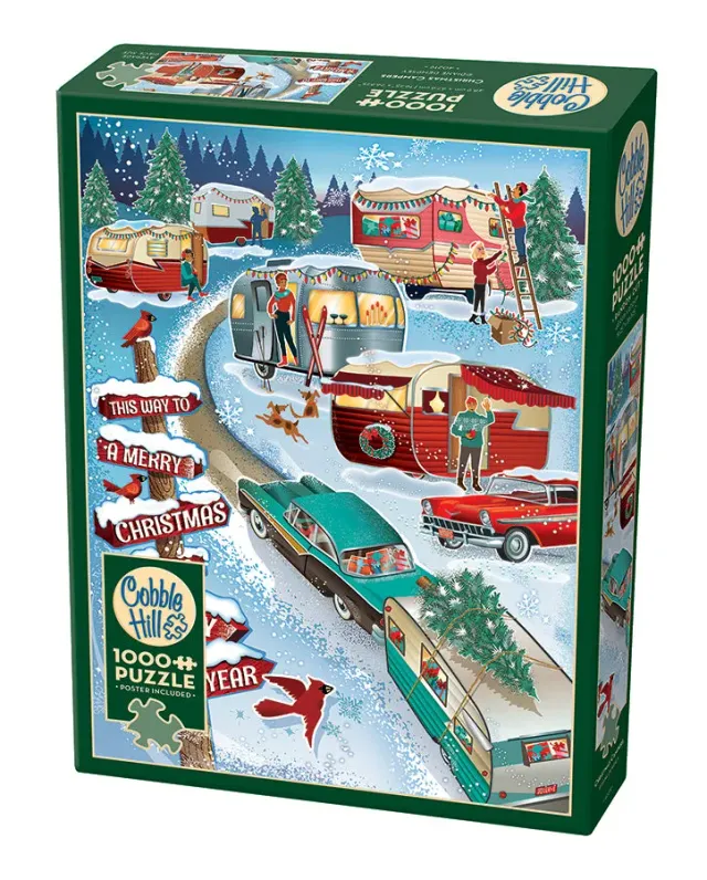 Cobble Hill Christmas Campers puzzle 1000 piese Craciun