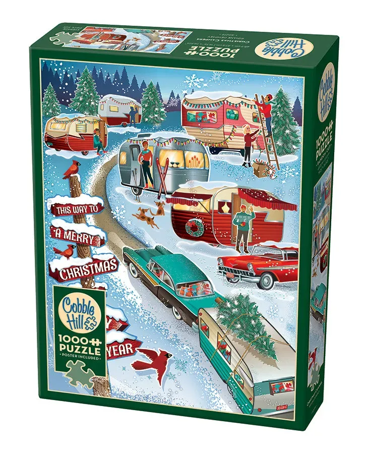 Cobble Hill Christmas Campers puzzle 1000 piese Craciun