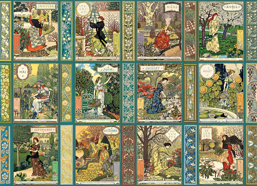 Cobble Hill Jardiniere Gardener’s Calendar puzzle 1000 piese