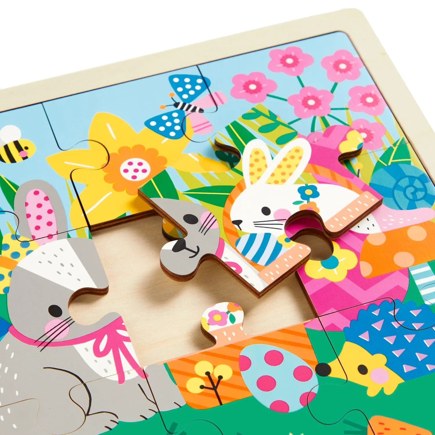 Mudpuppy Spring Friends puzzle lemn 12 piese