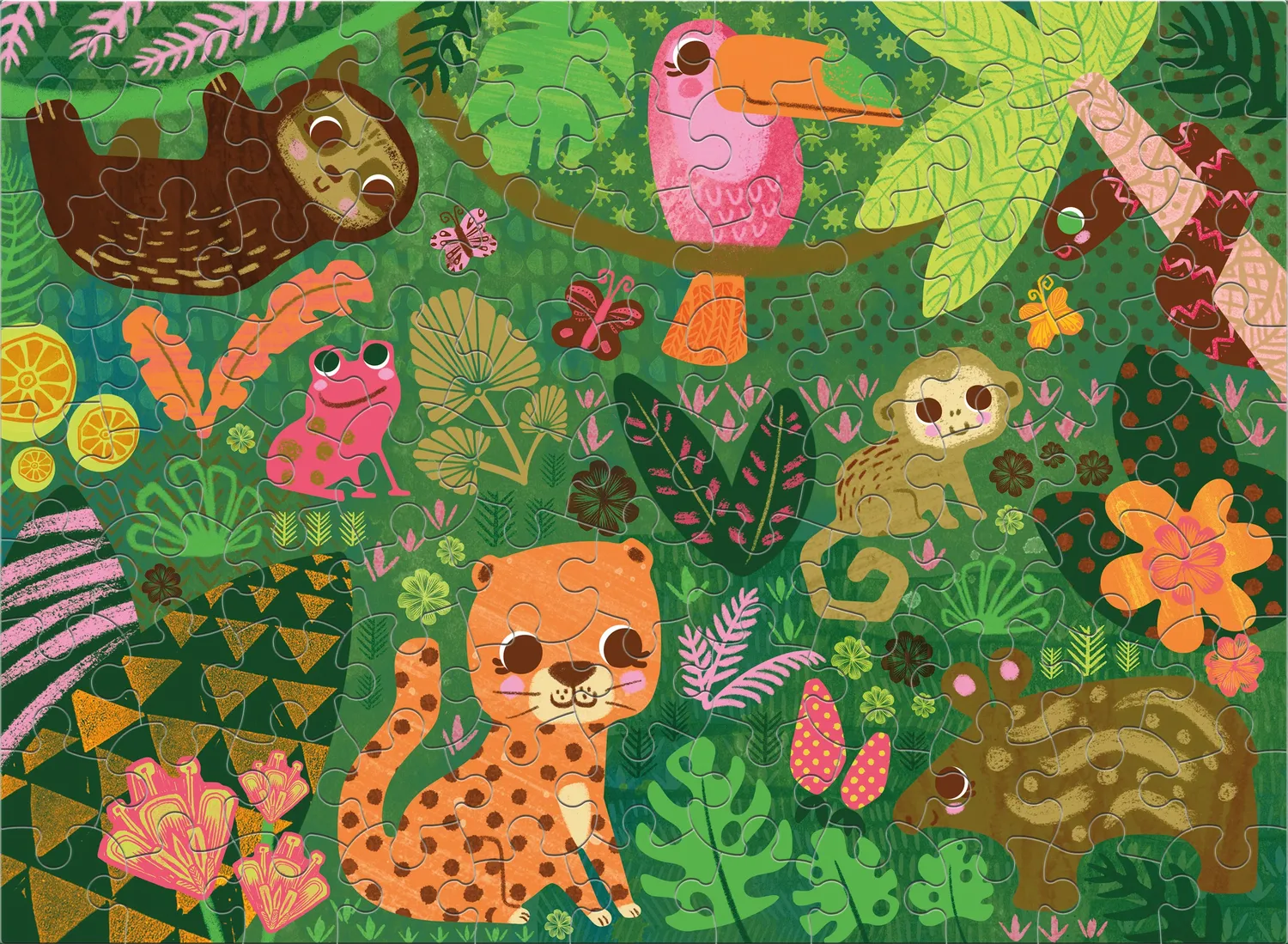 Ceaco Jungle Menagerie puzzle 100 piese copii animale
