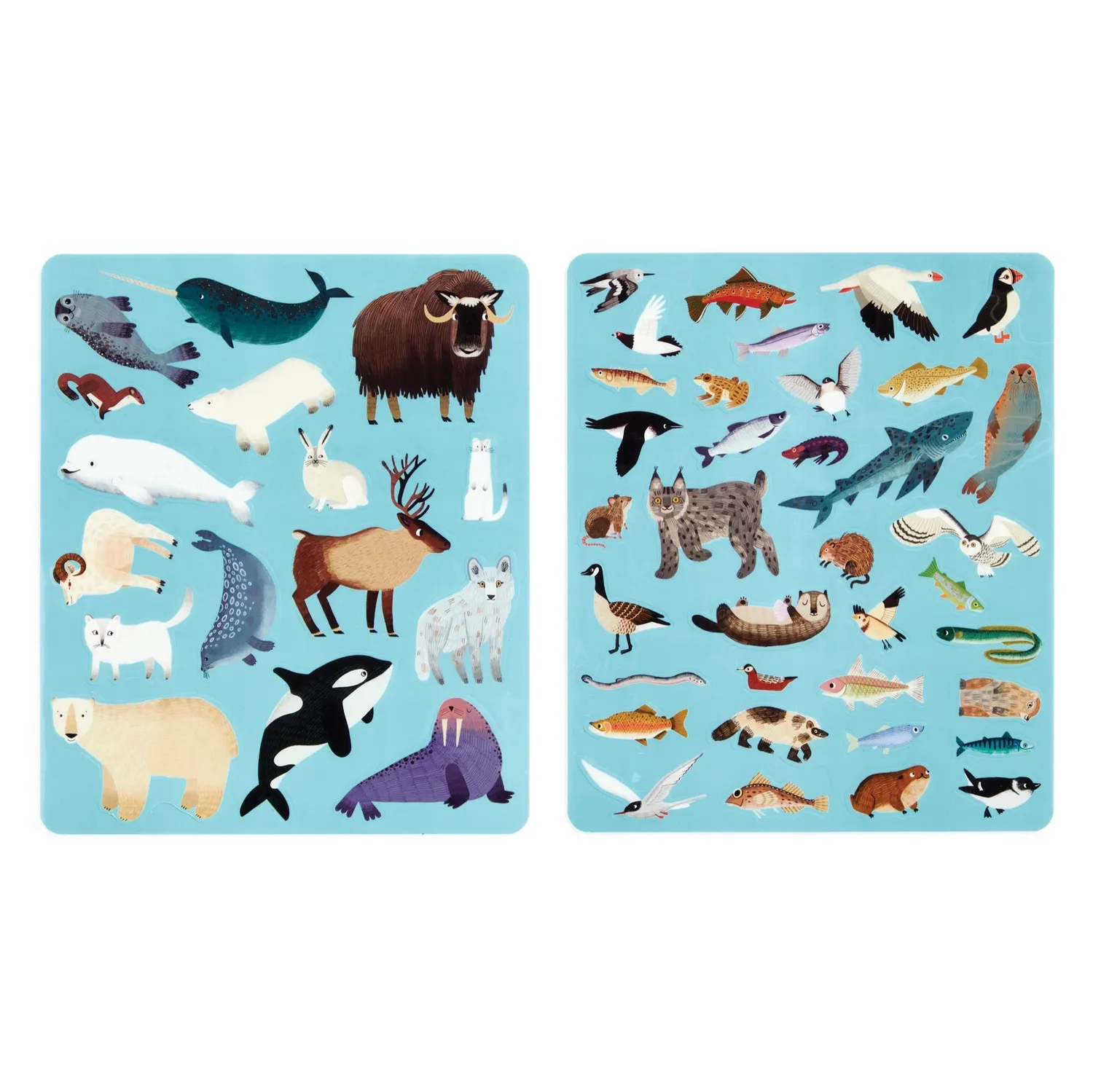 Mudpuppy Arctic Life set stickere reutilizabile 50+ piese