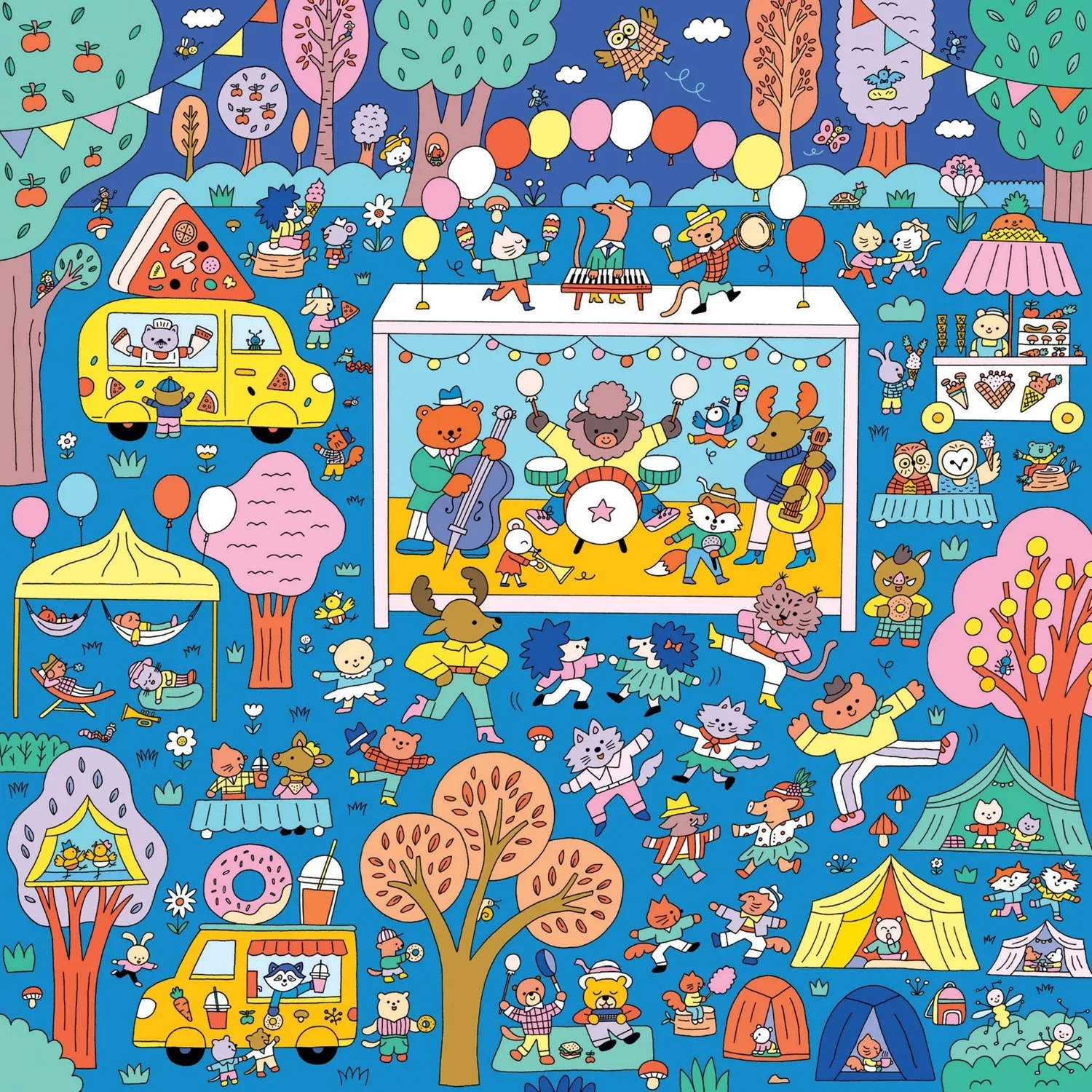 Mudpuppy Music Festival puzzle 500 piese căutare festival