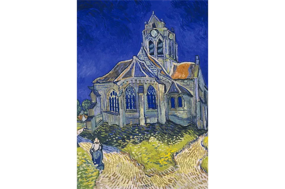 Mosaic Puzzles The Church in Auvers-sur-Oise puzzle lemn 500 piese arta