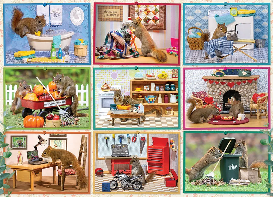 Cobble Hill Squirrels at Home puzzle 1000 piese veverițe