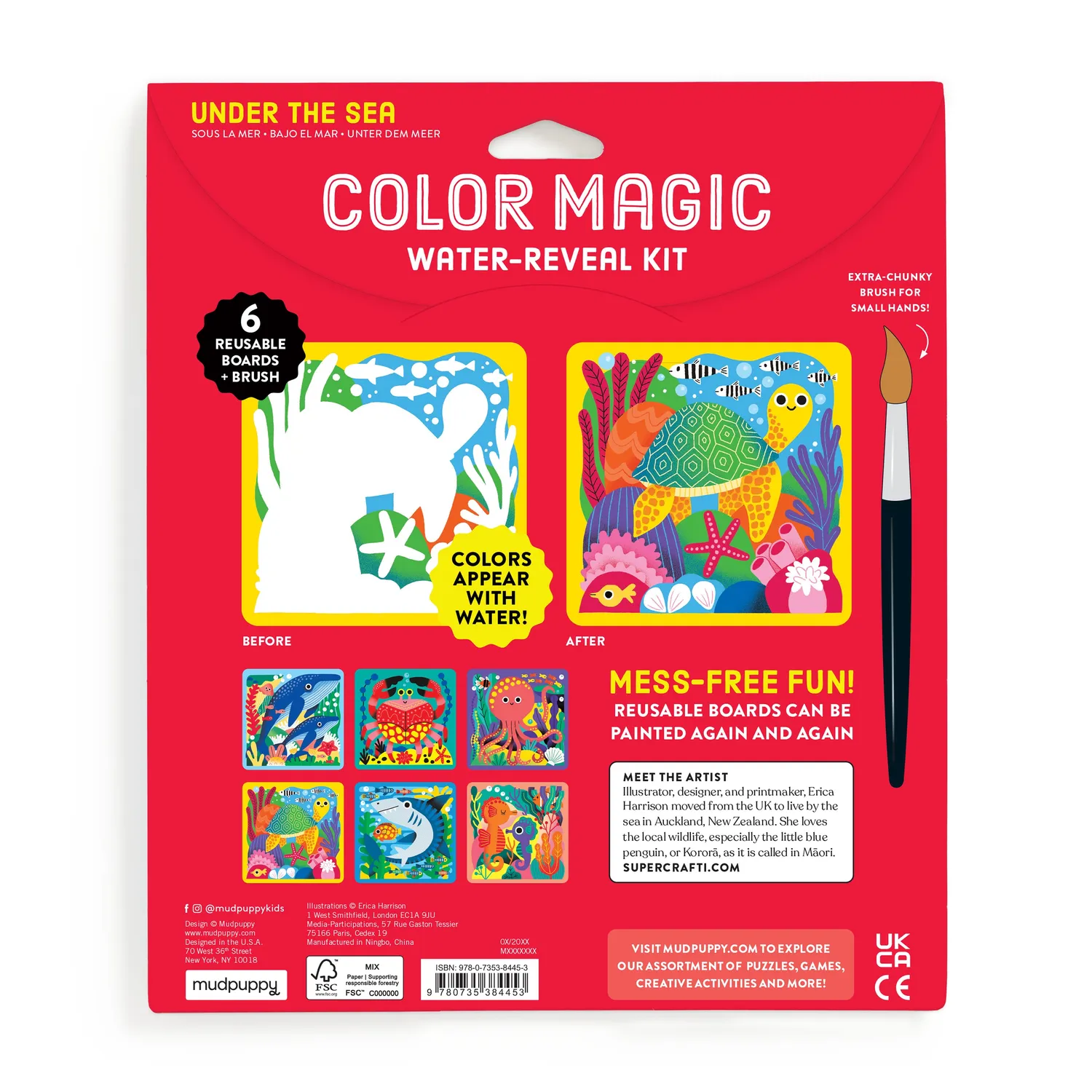 Mudpuppy Color Magic Under the Sea kit pictura cu apa