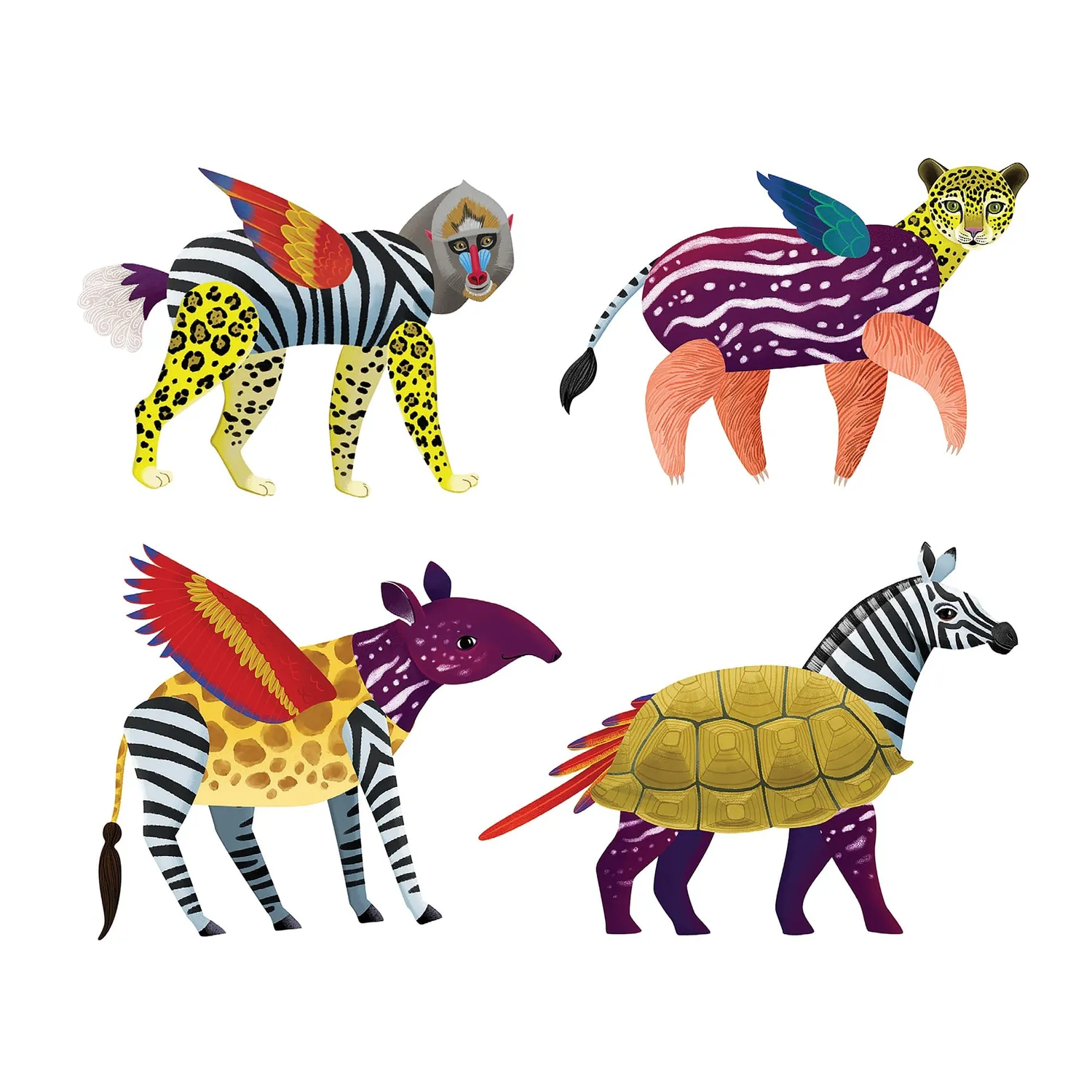 Mudpuppy Wild Mix-Up joc magnetic animale cutie metal