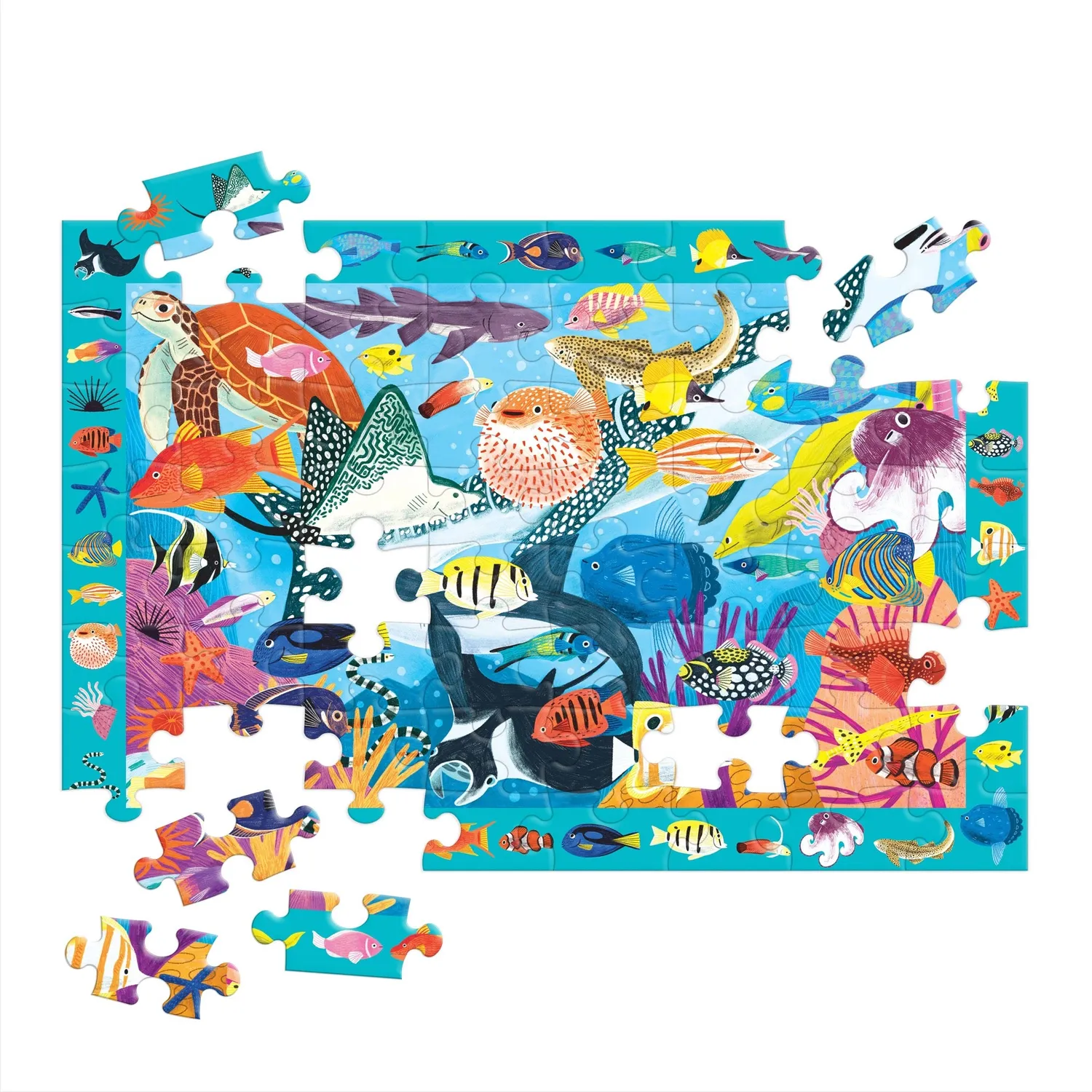 Mudpuppy Coral Reef puzzle cauta si gaseste 64 piese recif