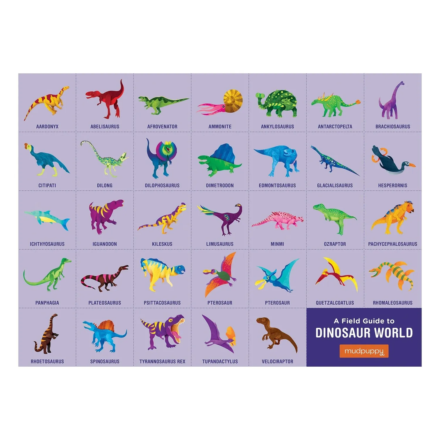 Mudpuppy Dinosaur World puzzle 80 piese dinozauri