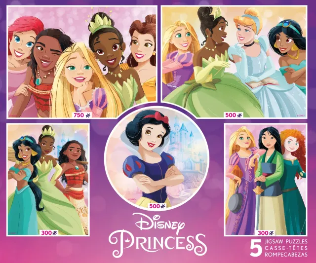 Ceaco Disney Princess puzzle 5 in 1 set printese