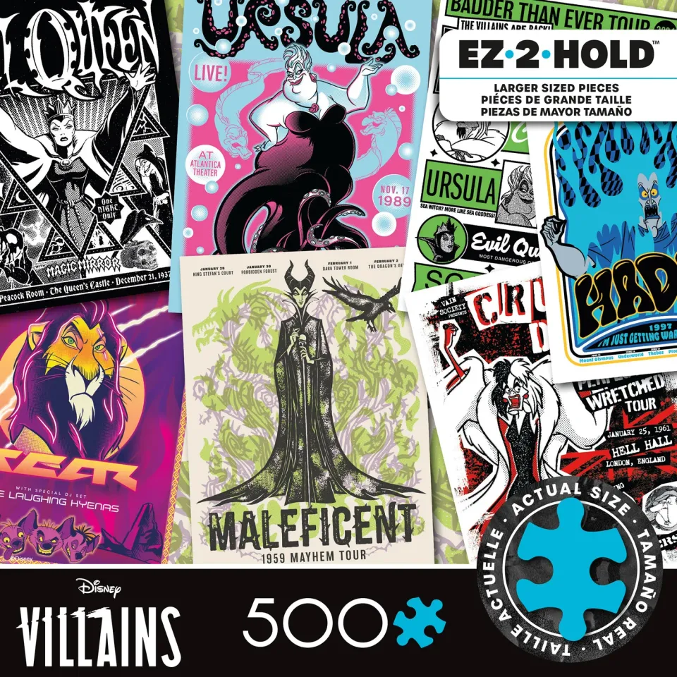 Ceaco EZ 2 Hold Villain Gig Posters puzzle 500 piese Disney