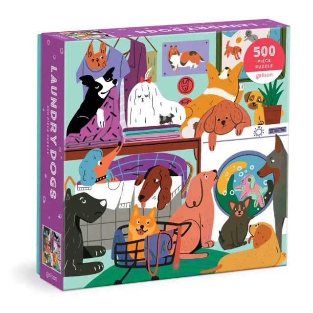 Galison Laundry Dogs puzzle 500 piese 50,8x50,8 cm