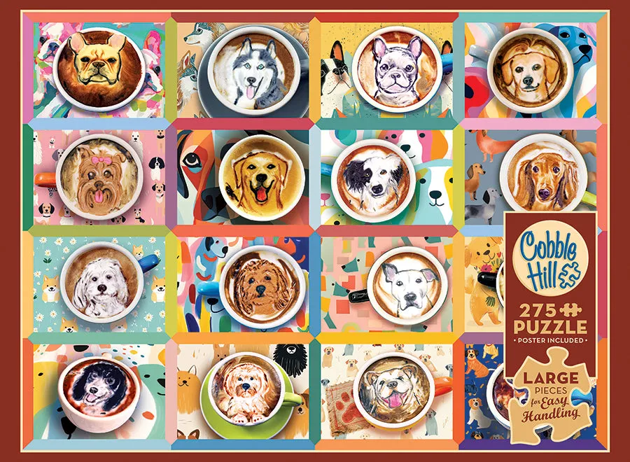 Cobble Hill Easy Handling Puppy Lattes puzzle 275 piese căței