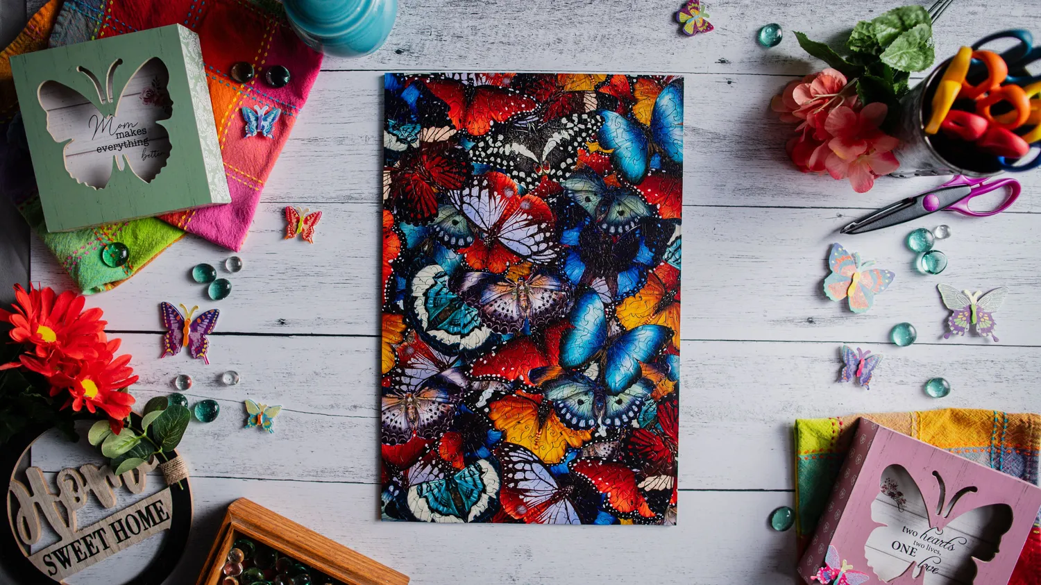 Mosaic Puzzles Butterfly Gathering puzzle lemn 1000 piese