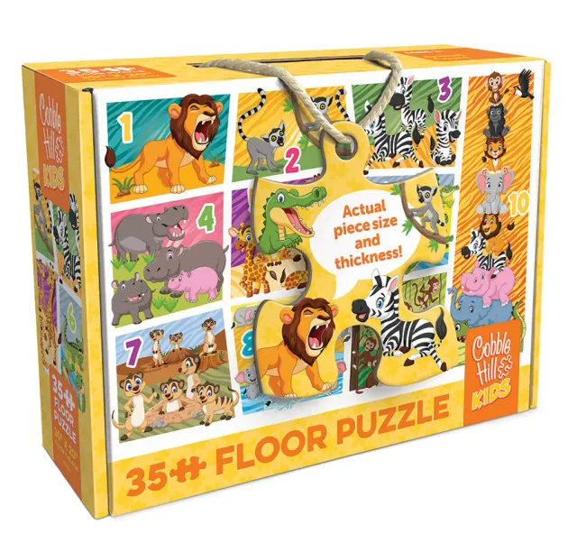 Cobble Hill Animal Count puzzle podea 35 piese cifre