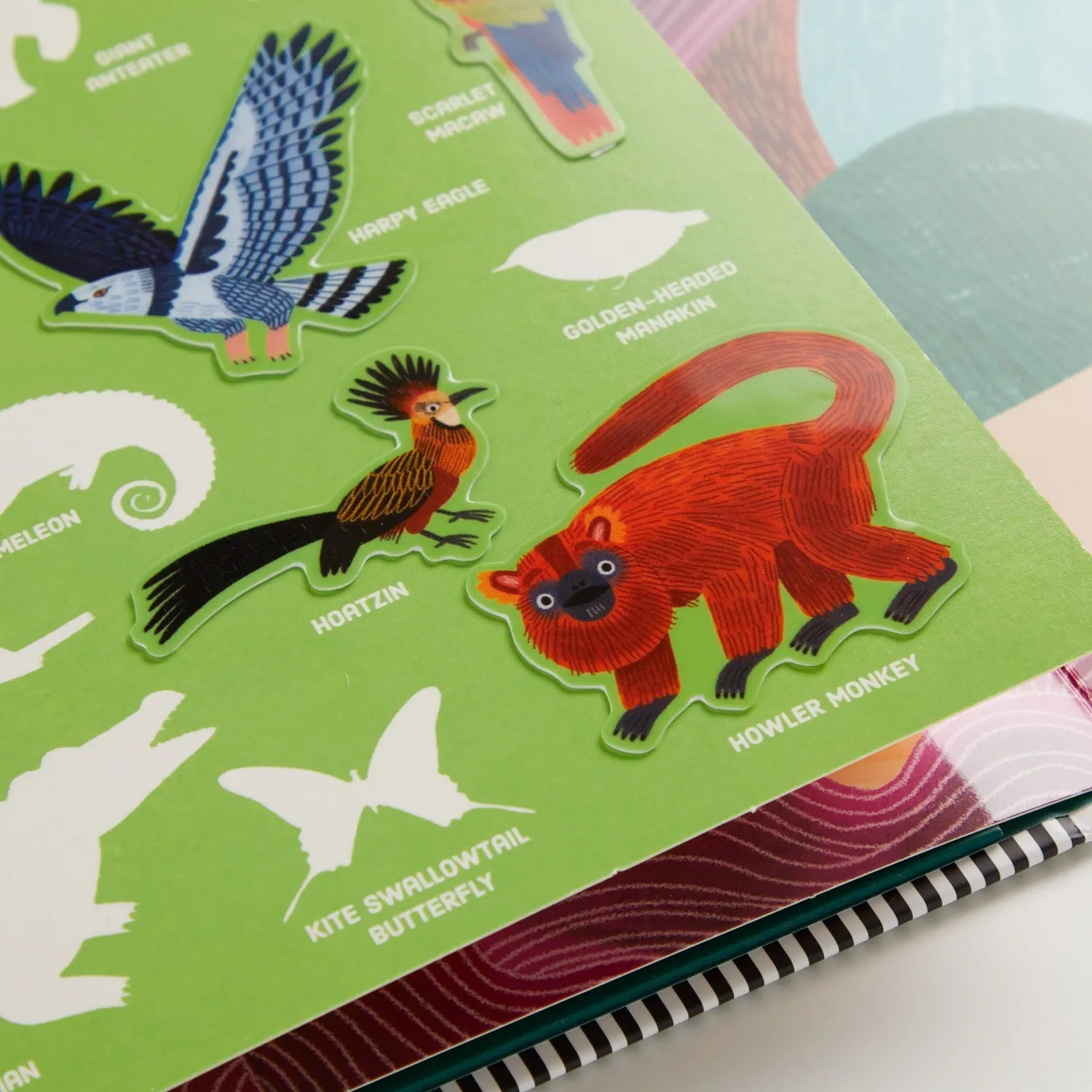 Mudpuppy Rainforest Sticker Play set stickere reutilizabile 50+ jungla