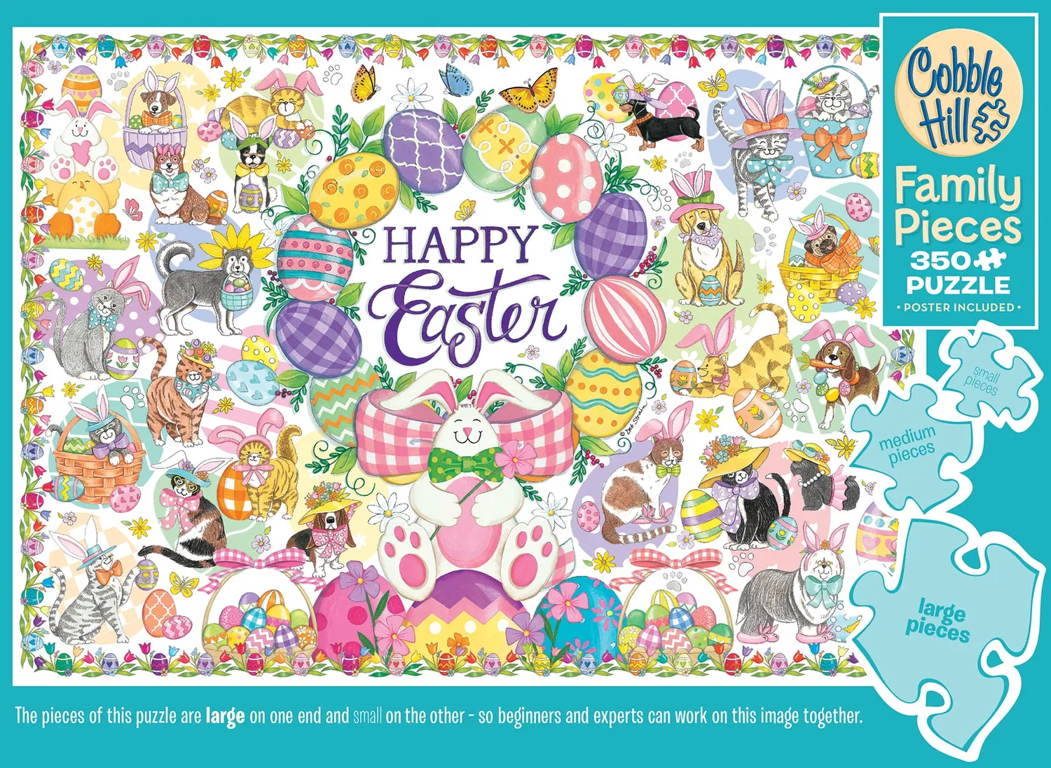 Cobble Hill Happy Easter puzzle familie 350 piese Paște