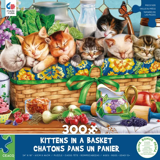 Ceaco Kittens in a Basket puzzle 300 piese mari