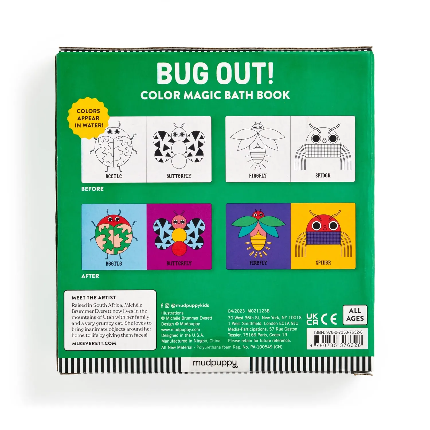 Mudpuppy Bug Out! carte de baie magica cu apa