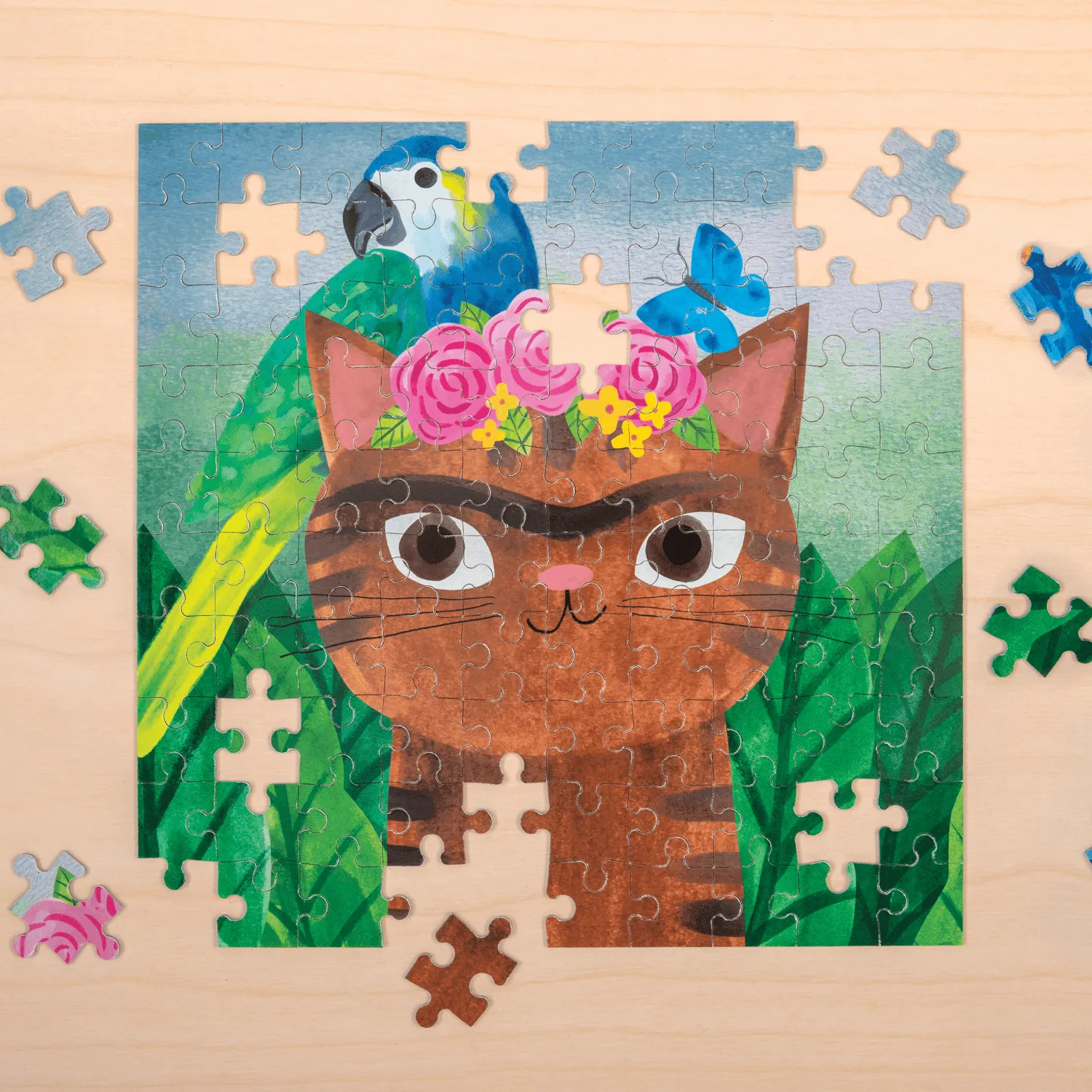 Mudpuppy Frida Catlo Artsy Cats puzzle 100 piese cutie