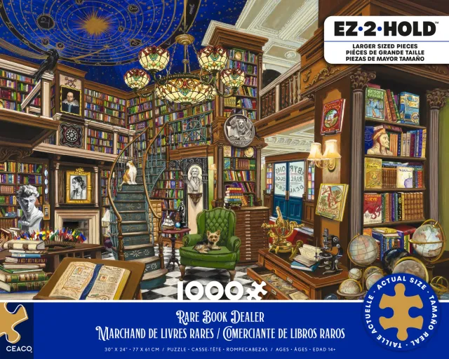 Ceaco EZ 2 Hold Rare Book Dealer puzzle 1000 piese mari