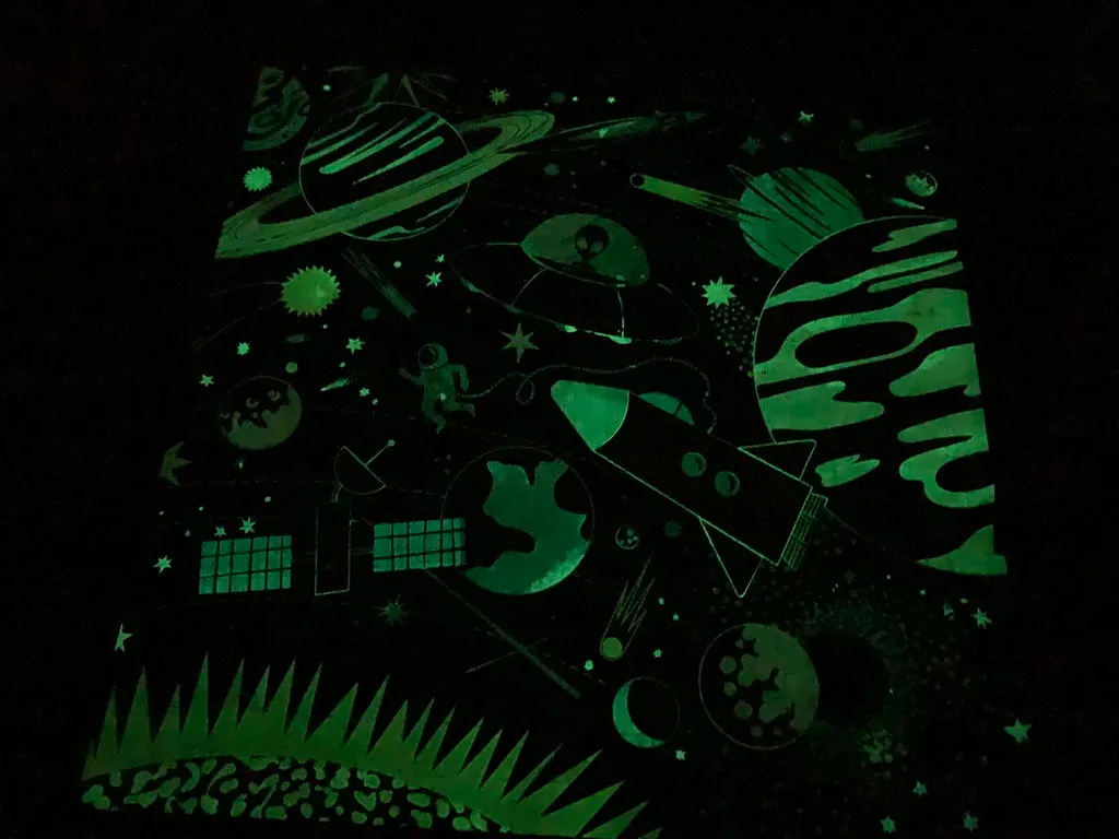 Mudpuppy Space Illuminated puzzle 500 piese fosforescent