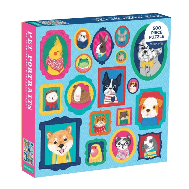 Mudpuppy Pet Portraits puzzle 500 piese animale